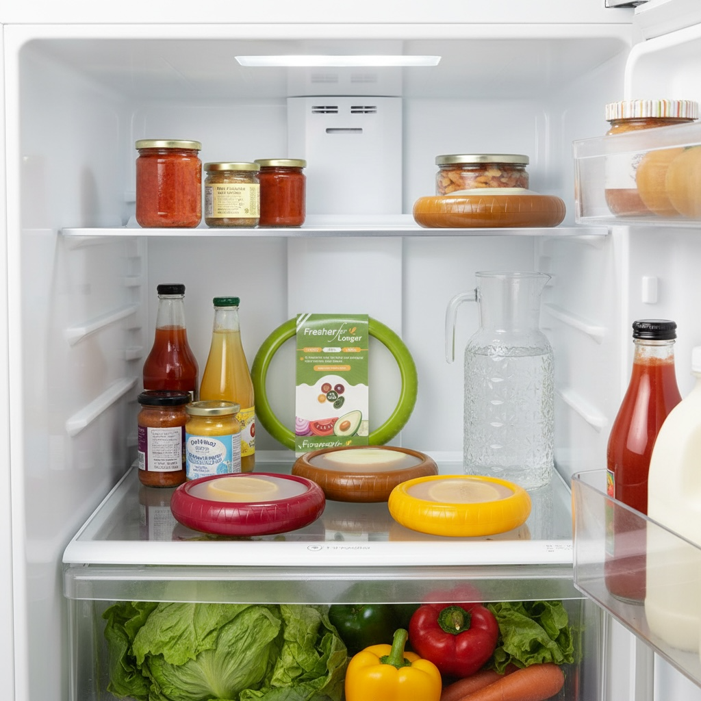 Silicone food saver pods for keeping produce fresh in the fridge