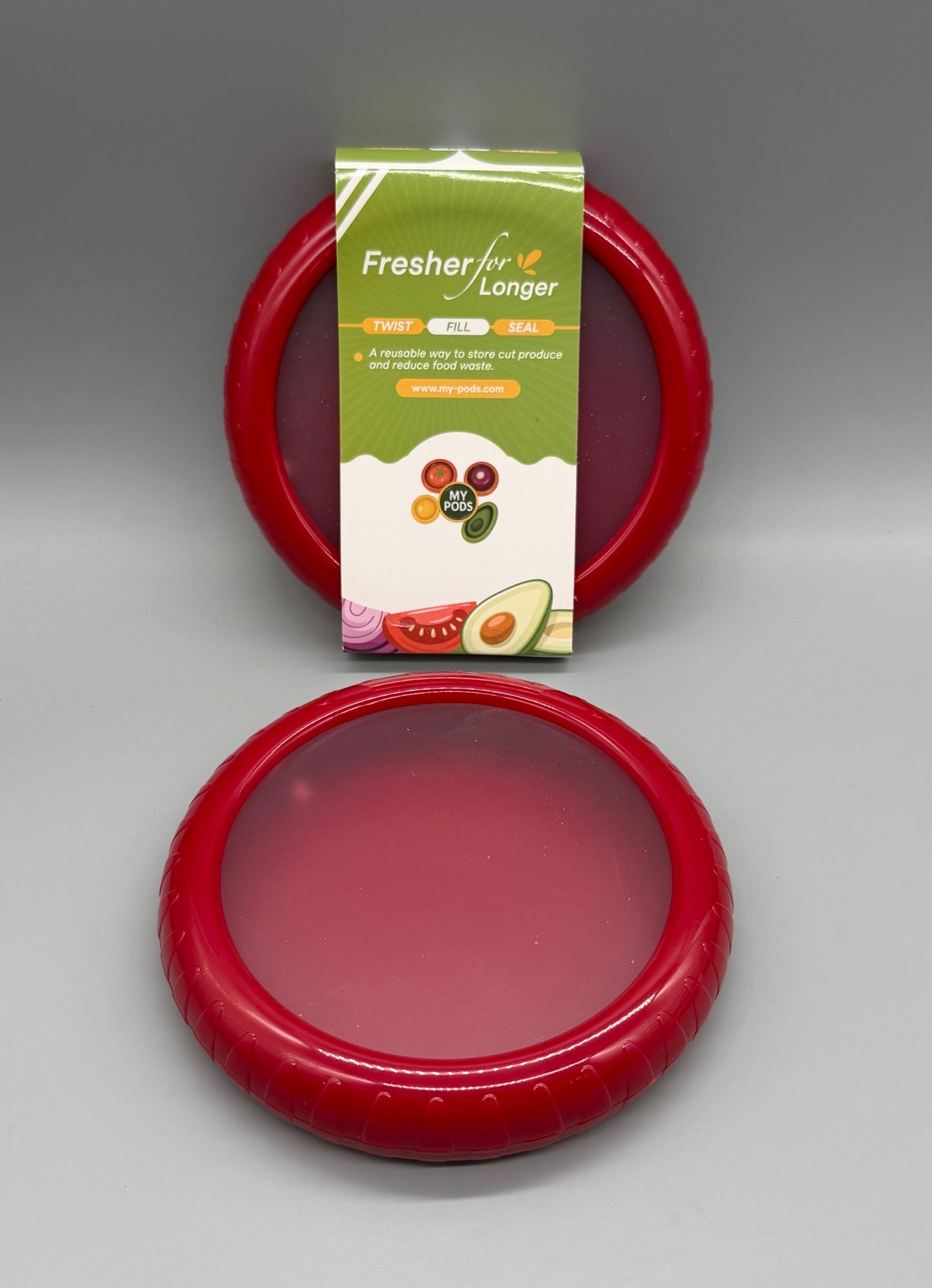 My Pods Red Silicone Food Storage Pod
