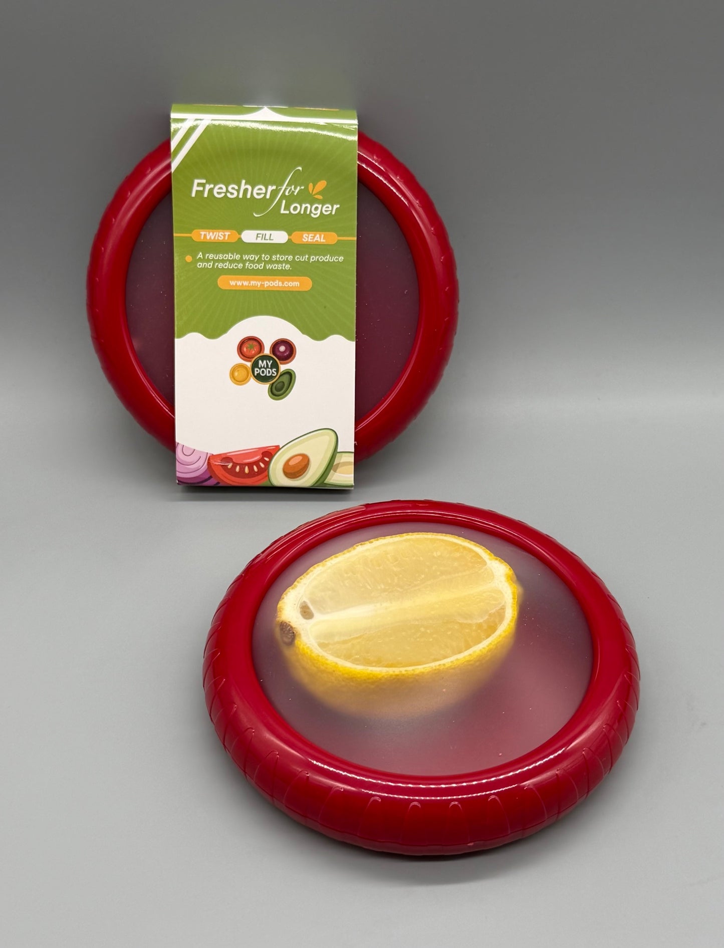 My Pods Red Silicone Food Storage Pod